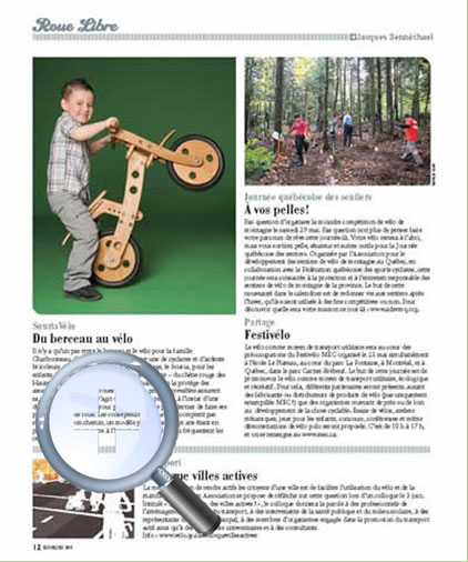 image du magazine Vélomag du mois de mai 2010